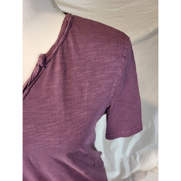 Mod o Doc Size S Purple/Red Short Sleeve V Neck Sleeve Top - Picture 2 of 6